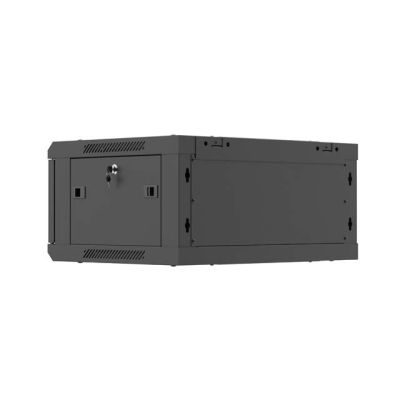 13. LANBERG WALL-MOUNTED RACK CABINET 19" 4U 600X450 BLACK METAL DOOR (FLAT PACK)