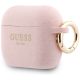 3. Guess Silicone Glitter Ring Case for AirPods Pro 3 - Pink