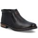 7. Men's leather ankle boots with zipper, black Rieker 14656-00