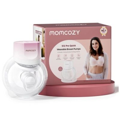 MOMCOZY S12 PRO+ Wearable Breast Pump Pink – Single Set