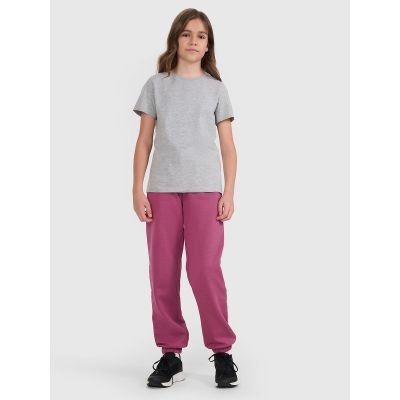 3. Regular plain girls' T-shirt 4F 4FJRMM00TTSHF3231-25M