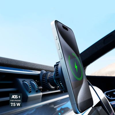 13. Smartphone holder with inductive charger SBS TESUPFANWIR15W 15W for air vent, with cooling - black