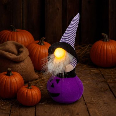 6. DECORATIVE PUMPKIN FIGURE 35CM LED HALLOWEEN PURPLE PURPLE