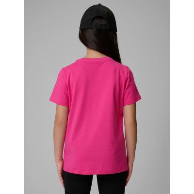 2. Regular plain girls' T-shirt 4F 4FJRSS26TTSHF3554-12S