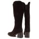 5. Women's leather cowboy boots with heels, suede, brown, Vinceza 133103