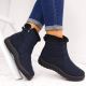 9. Waterproof snow boots with zipper NEWS W EVE181B navy blue