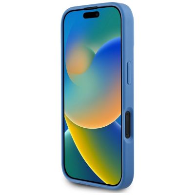 5. Guess 4G Circle Classic Logo MagSafe case for iPhone 16 - blue