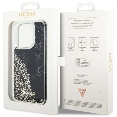 8. Guess GUHCP14LLCSGSGK iPhone 14 Pro 6.1" black/black hardcase Liquid Glitter Marble
