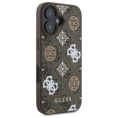4. Guess Peony On 4G Background MagSafe case for iPhone 16 - brown