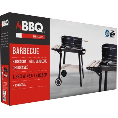 15. GARDEN GRILL CART 83x45.5x86.5CM BLACK