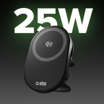 4. SBS Magnetic Holder with Qi2.2 25W Wireless Charger with Active Cooling - Black
