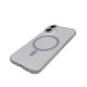 9. Puro Lite Mag TPU+PC Case Compatible with MagSafe for iPhone 17 - Transparent with Pink Ring