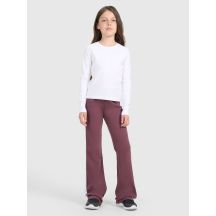 Girls' plain slim-fit long-sleeve top 4F 4FJRAW25TLONF603-10S