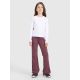 Girls' plain slim-fit long-sleeve top 4F 4FJRAW25TLONF603-10S