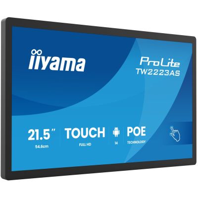 2. iiyama TW2223AS-B3P signage display Interactive flat panel 54.6 cm (21.5") Wi-Fi 450 cd/m2 Full HD Black Touchscreen Embedded processor Android 24/7