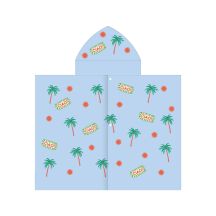 Ręcznik z kapturem pancho dla dzieci szybkoschnący Spokey PALMS