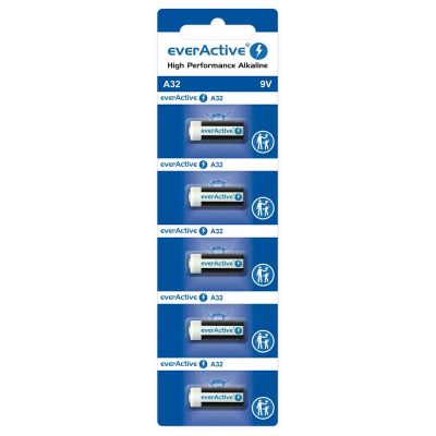 EVERACTIVE CAR REMOTE CONTROL BATTERIES A32/32A 9V BLISTER 5 PIECES 32A5BL