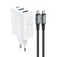 2. Acefast 2in1 charger GaN 65W USB Type C / USB, adapter adapter HDMI 4K @ 60Hz (set with cable) white (A17 white)