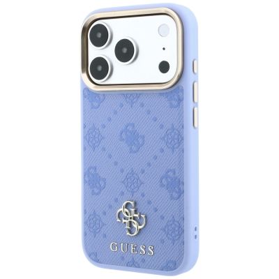 2. Guess Peony 4G Small Logo MagSafe Case for iPhone 18 Pro Max / 17 Pro Max - Light Blue