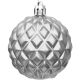 50. DECORATIVE PLASTIC BALL 6CM SET 35 PCS SILVER
