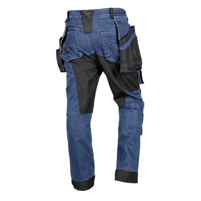 3. DENIM WORK TROUSERS WITH CORDURA REINFORCEMENTS, NAVY BLUE, SIZE M