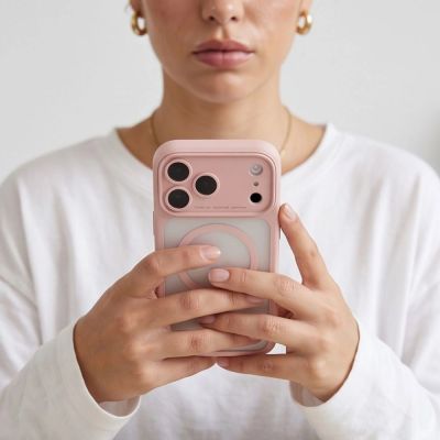 7. Tech-Protect MagPeak MagSafe CC Case for iPhone 18 Pro / 17 Pro – Matte Pink