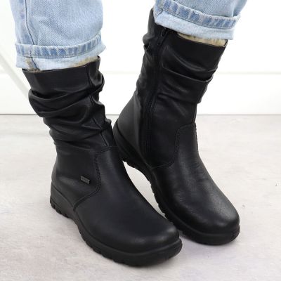6. Leather waterproof women's ankle boots insulated with a membrane RIEKER Z7171-01