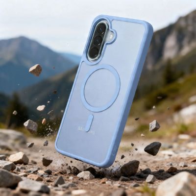 3. Tech-Protect Magmat MagSafe Case for Samsung Galaxy A57 5G - Matte Blue