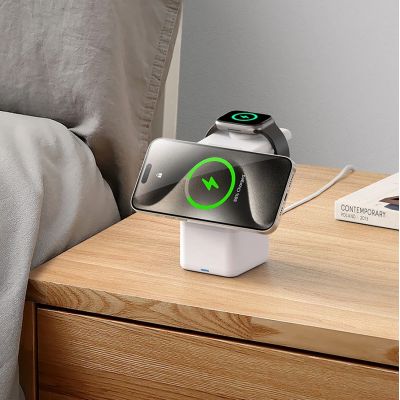 14. Duzzona W20 15W 4in1 inductive charger for iPhone / AirPods / Apple Watch with night lamp - white