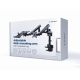 7. GEMBIRD ADJUSTABLE DESK ARM/MOUNT FOR 2 MONITORS + NOTEBOOK SHELF 17–32, VESA 100 X 100 MM, UP TO 8 KG