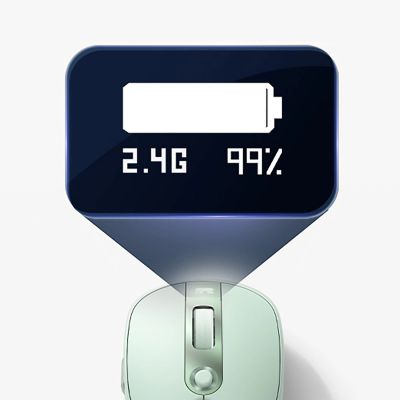 14. Baseus Editor Wireless Computer Mouse with 800mAh Battery and Battery Status Indicator - Green