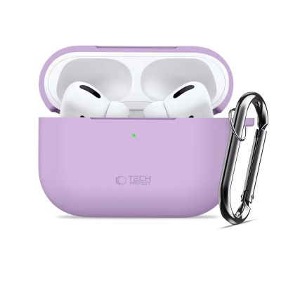 3. Tech-Protect Silicone Hook Case for AirPods Pro - Purple