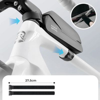 4. Rockbros 30120122002 Waterproof Bicycle Frame Bag with Magnetic Closure 0.9L - Black