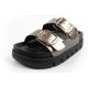 3. Lee Cooper shoes women's slippers silver comfortable platform fashionable
