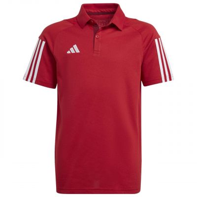 adidas Tiro 23 Competition Cotton Polo T-shirt for kids red HI4715