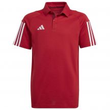adidas Tiro 23 Competition Cotton Polo T-shirt for kids red HI4715