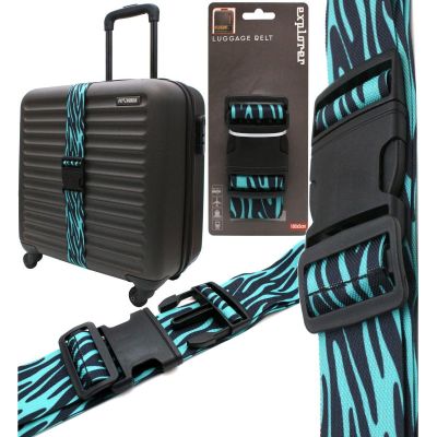 3. UNIVERSAL SECURITY STRAP FOR SUITCASE 180x5CM PROWORLD ZEBRA BLUE