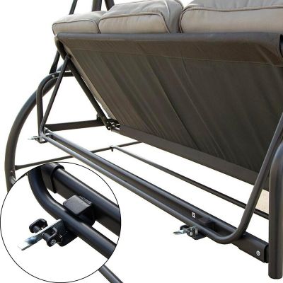 12. NINA GARDEN AND BALCONY SWING 3-SEAT GRAY