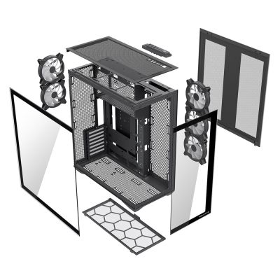 6. MODECOM VOLCANO SPACE XL ARGB FULL TOWER 5F BLACK CASE