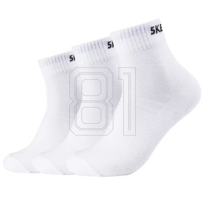 Skechers 3PPK Unisex Mesh Ventilation Quarter Socks SK42017-1000 White 35-38