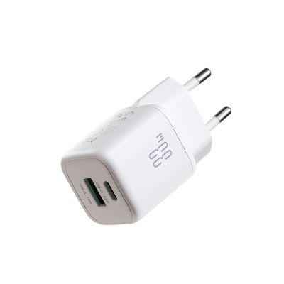 2. Joyroom JR-TG7 33W USB-A + USB-C wall charger with 30W USB-C - Lightning 1m cable - white