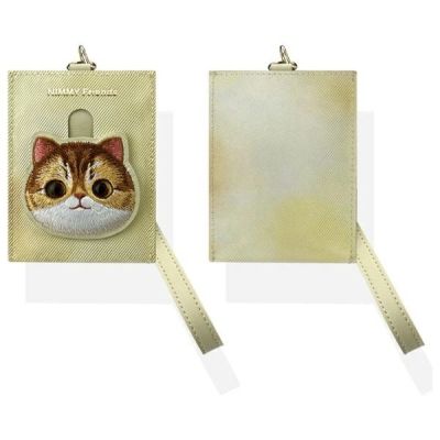 3. Nimmy Big Eyed Pet 2.0 Cat Wallet Card Holder - Beige