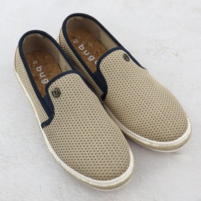 3. Men's slip-on espadrilles beige Bugatti 321-ASP61-6900
