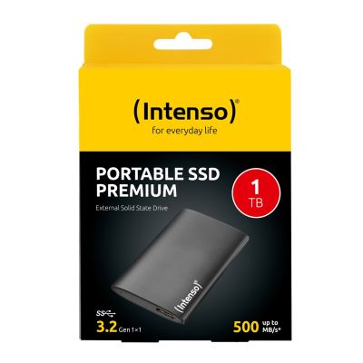 2. Intenso 3823461 1TB External SSD USB Type-A 3.2 Gen 1 (3.1 Gen 1) Black