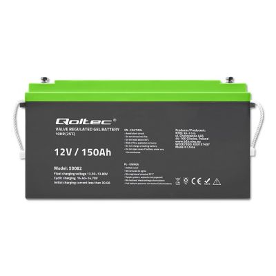6. QOLTEC GEL BATTERY 12V | 150AH | GEL