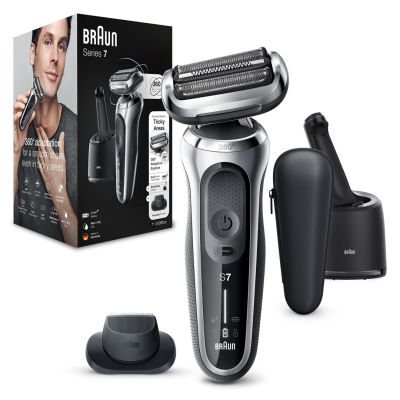 8. Braun Series 7 71-S7200c Foil Shaver Trimmer Black, Silver