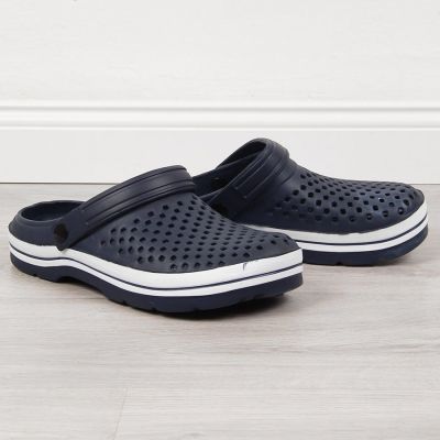 NEWS W EVE300B openwork foam flip-flops, navy blue 