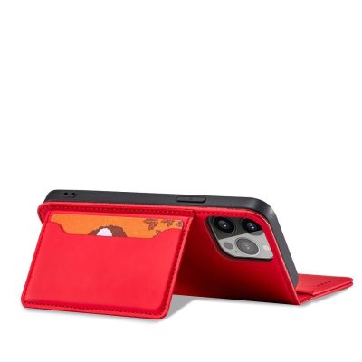 4. Magnet Card Case for Samsung Galaxy S23 flip cover wallet stand red