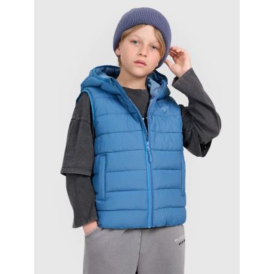 Boy's down vest with synthetic filling 4F 4FJRAW25TVJAM324-32S