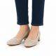 5. Women's openwork pumps on a block, beige Sergio Leone PB293